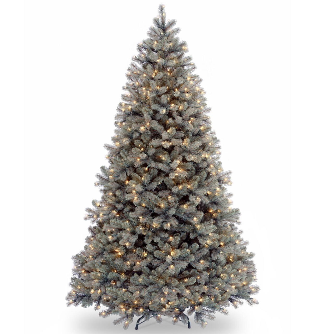 National Tree Company 7.5’ Pre-Lit Downswept Douglas Blue Fir Artificial Christmas Tree – Clear Lights